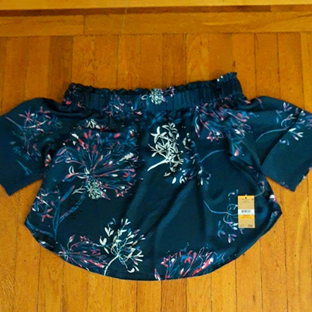 Rachel Roy Floral Off-Shoulder Top Size S